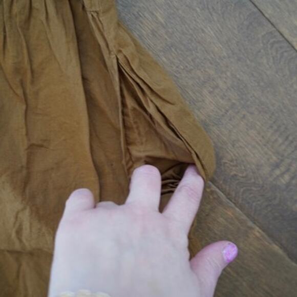 Gudrun Sjoden Lagenlook Short Sleeve Pullover Midi Dress Brown Size Est Medium - Picture 3 of 5